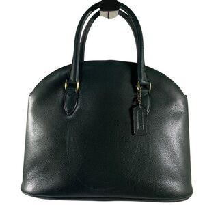 Vintage COACH Made in Italy Green Leather Madison Bristol Domed Satchel 4412 Bag